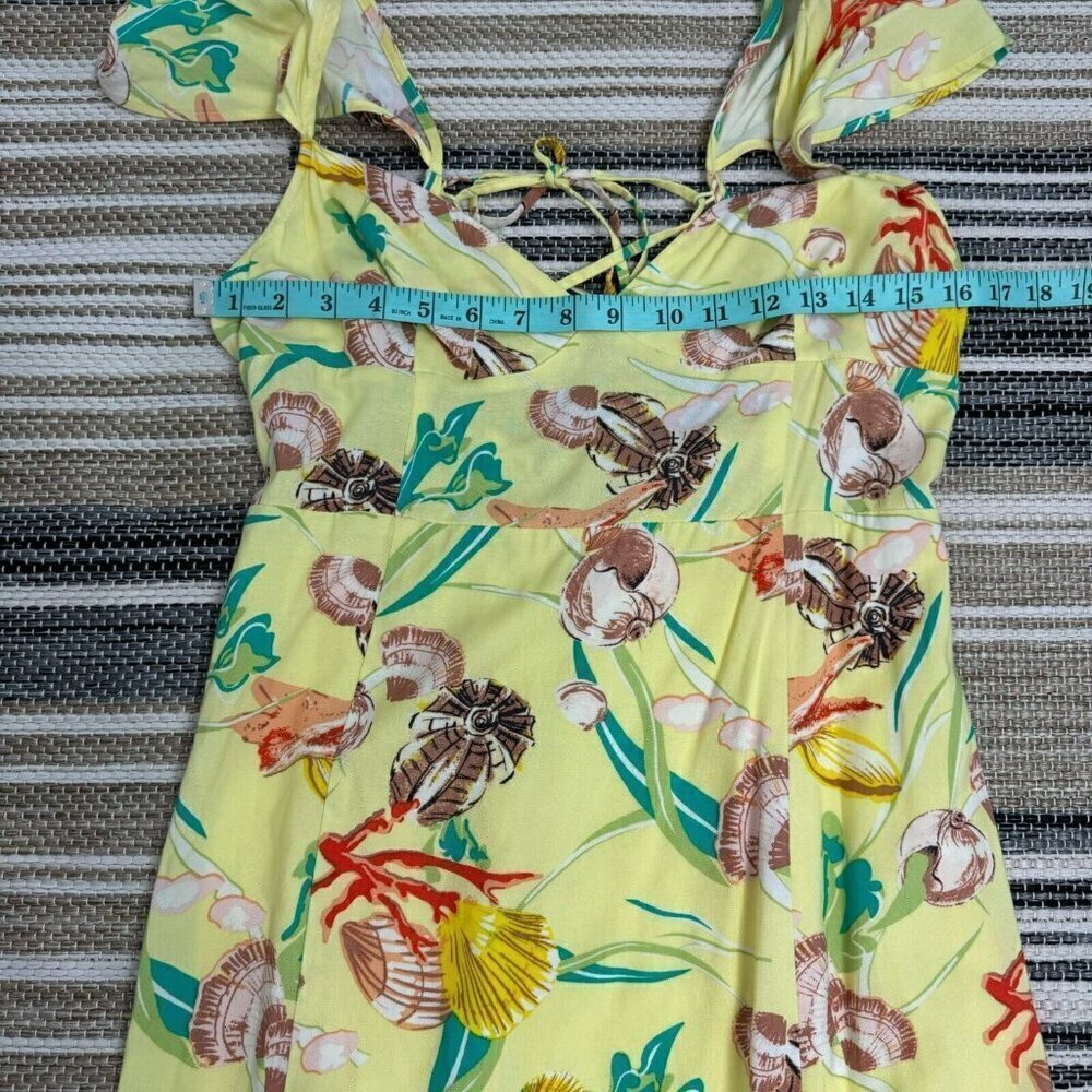 Urban Outfitters Women's Seashell Siren Lace Up Back Maxi Summer Dress Size L - Picture 16 of 16